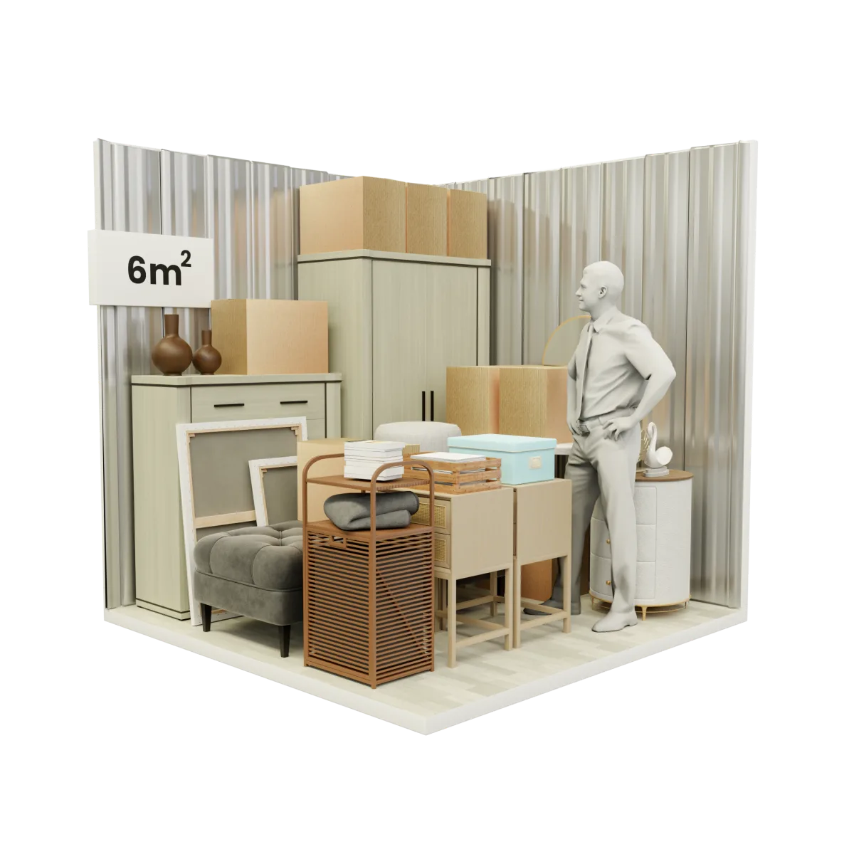 Litet förråd — 6 m²
